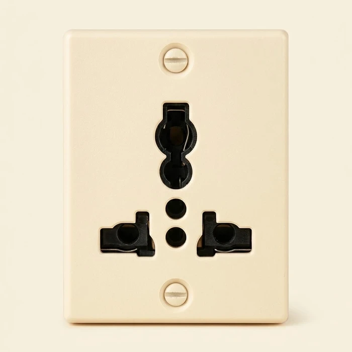 Anchor Penta Urea 6A & 10/13A Universal Combi Electrical Wall Socket 240V | Multi-Pin International Plug Outlet in White (38717) & Ivory (50290)