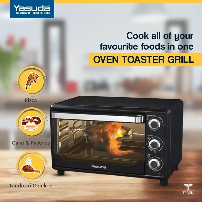Yasuda Electric Oven Toaster Griller Range (18L, 25L, 32L, 45L) | Countertop Baking, Grilling, Convection & Rotisserie OTGs | YS-OTG18 / YS-OTG25 / YS-OTG32 / YS-OTG45