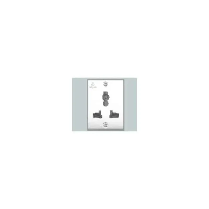 Anchor Penta PC 6A & 13A Universal Combination Socket 240V | Multi-Pin Wall Power Outlet for All Plug Types (White) | 14305