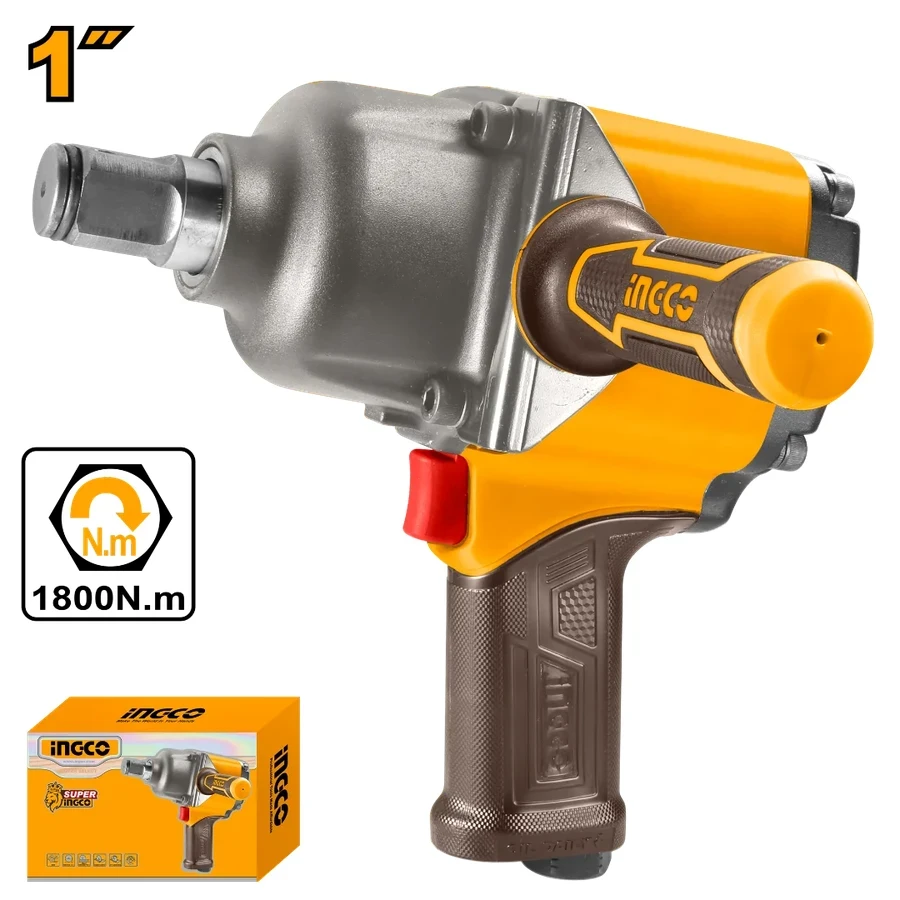 Professional 1" Air Impact Wrench | 1800Nm High Torque Twin Hammer Compact Pneumatic Gun | AIW11223