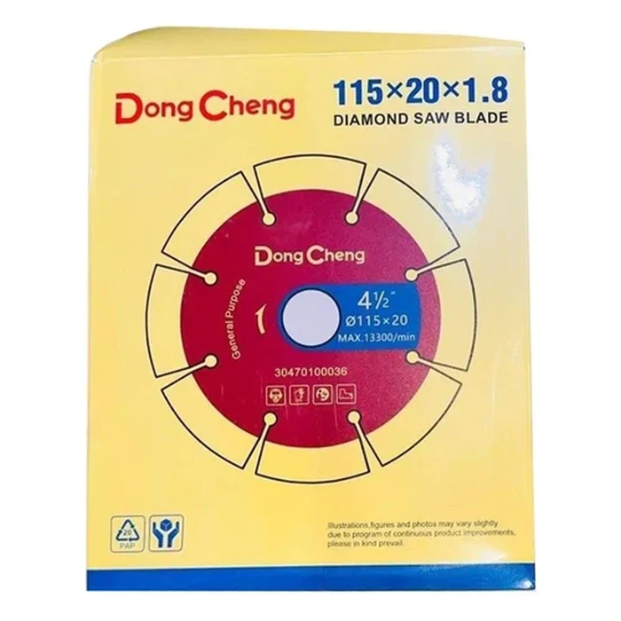 Dongcheng 5" Segmented Professional Diamond Saw Blade | 115mm Wet & Dry Stone, Marble & Concrete Cutting Disc (13,300 RPM) | DG DIAMOND SAW BLADE