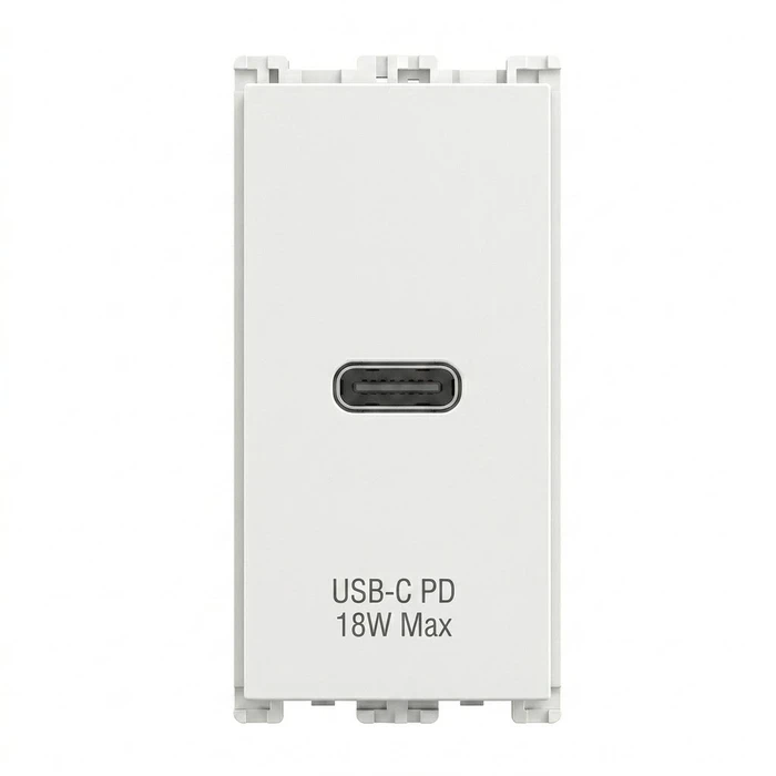 Anchor Penta Modular 1-Module (1M) 18W Fast Charger Socket 240V | USB-C Power Delivery (PD) & USB-A Fast Charging Outlet | 65612 / 65613 (White) & 65612B / 65613B (Black)