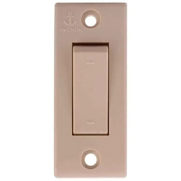 Anchor Penta Urea Deluxe 6A 2-Way Electrical Wall Switch 240V | ISI-Certified Flame-Retardant Thermoset Urea Dual-Control Switch (Ivory) | 50020