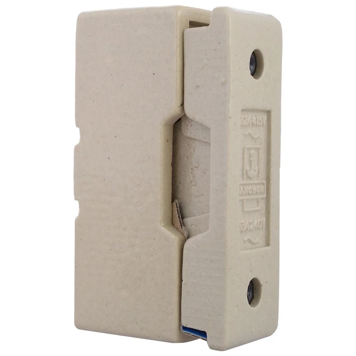 Anchor by Panasonic 32A 415V / 63A 240V Porcelain Rewirable Kitkat Fuse Unit | Commercial & Residential Panel Board Overcurrent Protection Cutout | 9311