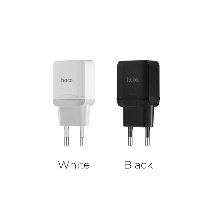 HOCO Little Superior Charging Adapter | 2.4A High-Efficiency Matrix | Flame-Retardant PC Logic | C22A