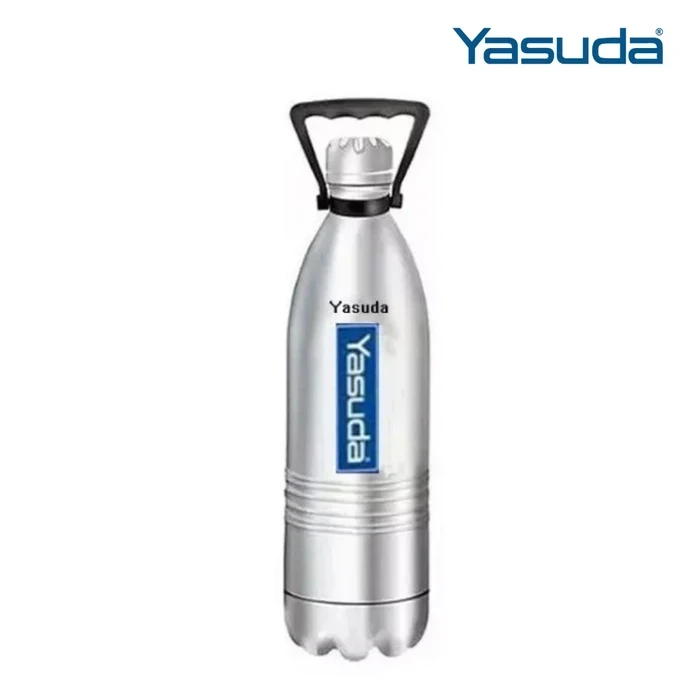 Yasuda 1500ML Vacuum Bottle Flask | 24 Hours Hot & Cold Double Wall Stainless Steel Water Bottle | FDA Silicone Handle Leak Proof Travel Flask | YS-CB1500 Stainless Steel & YS-CB1500 Red