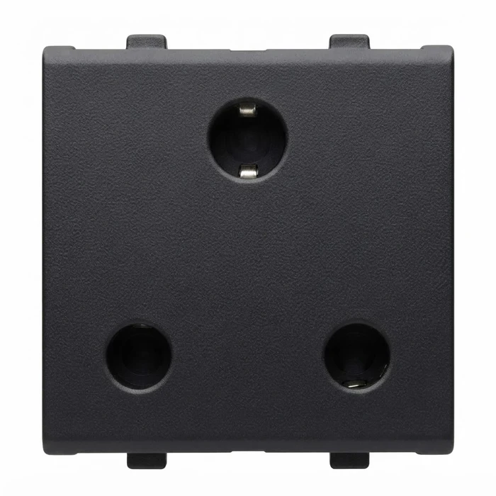 Anchor Roma Urban 2-Module (2M) 25A 3-Pin Heavy-Duty Modular Socket 240V | High-Load In-Wall Power Outlet | 66414S (Silver) & 66414GB (Graphite Black)