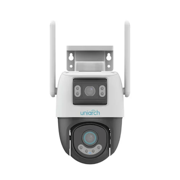 Uniarch Dual-Lens 5MP + 5MP Outdoor 360° Pan & Tilt Wi-Fi Security Camera with Panoramic Overview, Auto Tracking, Dual Light & 512GB Support | Model No. UHO-P2S-M55F34