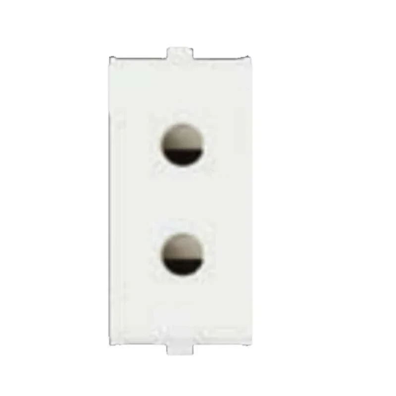 Anchor Penta Modular 6A 2-Pin Round Socket with Child Safety Shutter (1M, White & Graphite Black Options) | 240V ISI Wall Outlet for Mobile & Laptop Chargers | 65207 / 65207B