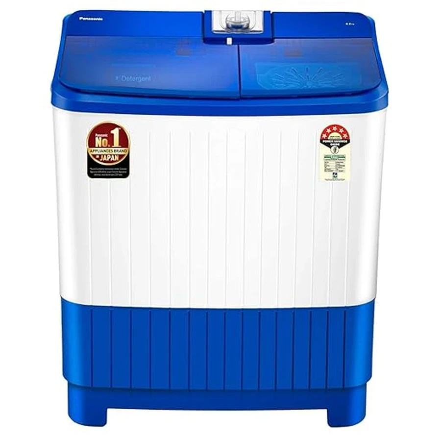 Panasonic 7 Kg Top Load Washing Machine | Blue & White Washer with Active Foam System, Powerful Motor, Toughened Glass Lid & 10-Year Motor Warranty | NA-W70L7ANP
