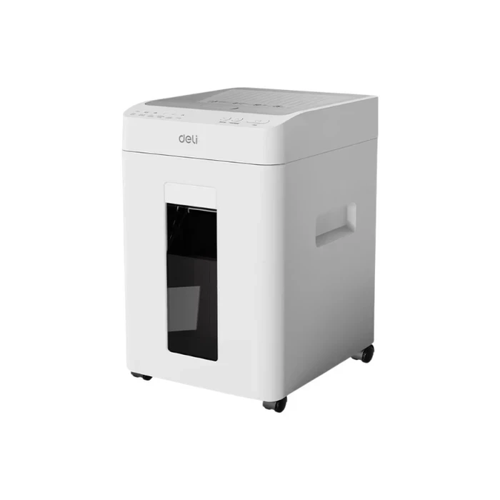 Deli Hands-Free 100-Sheet Auto Feed Paper Shredder | Level P-5 Micro-Cut High Security | 26L Pull-Out Waste Bin for Office Documents & Credit Cards | Deli-ET081