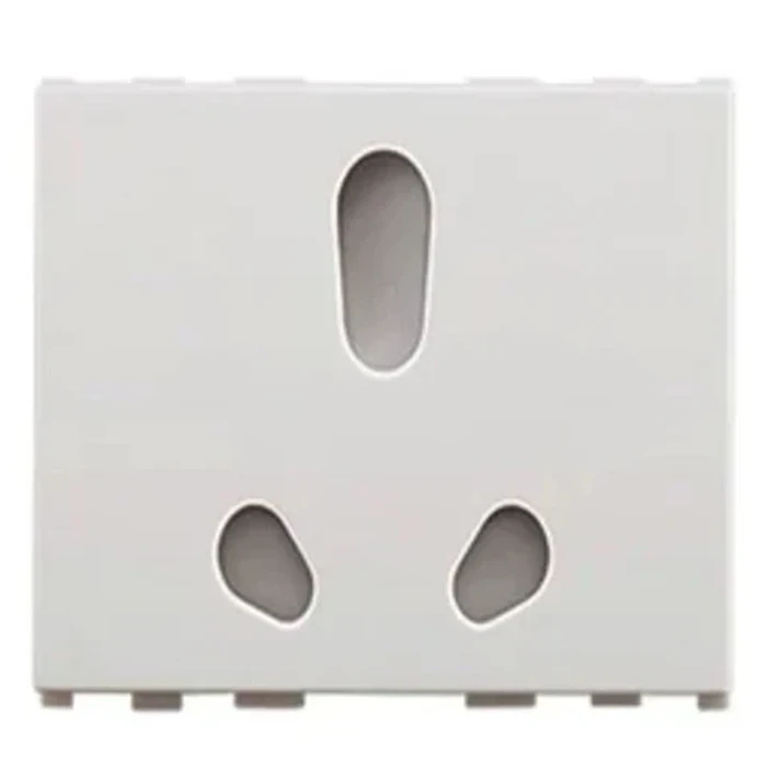 Anchor Roma 66406 Twin Socket | 20A/10A Dual Power Logic | 3-Module Modular | Flame Retardant Polycarbonate Shield