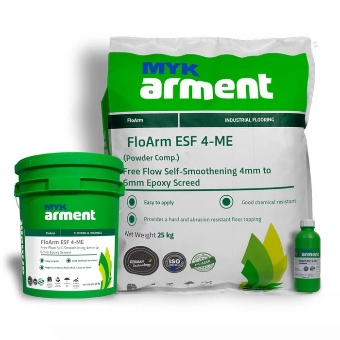 FloArm ESF 4-ME Heavy-Duty 3-Component Self-Leveling Epoxy Screed | 4mm-6mm Industrial Chemical & Abrasion Resistant Floor System | 51kg Pack