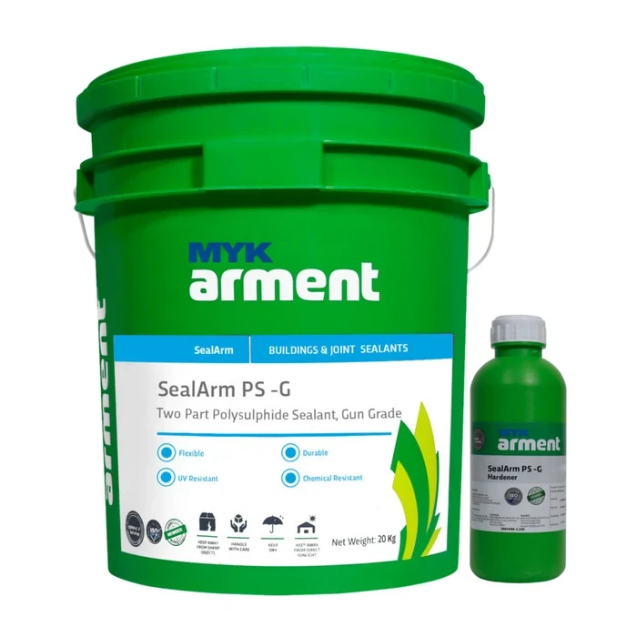 SealArm PS-G Two-Part Gun Grade Polysulphide Sealant | Non-Sag Fuel & Flame Resistant Thixotropic Joint Sealer for Vertical Walls, Ceilings & Facades | SealArm Series