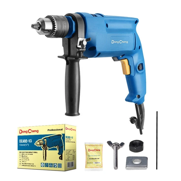 DongCheng 500W Professional 13mm Variable Speed Impact Drill | Heavy-Duty 41,600 BPM Dual-Mode Percussion Hammer Drill for Concrete, Steel & Wood | DZJ02-13