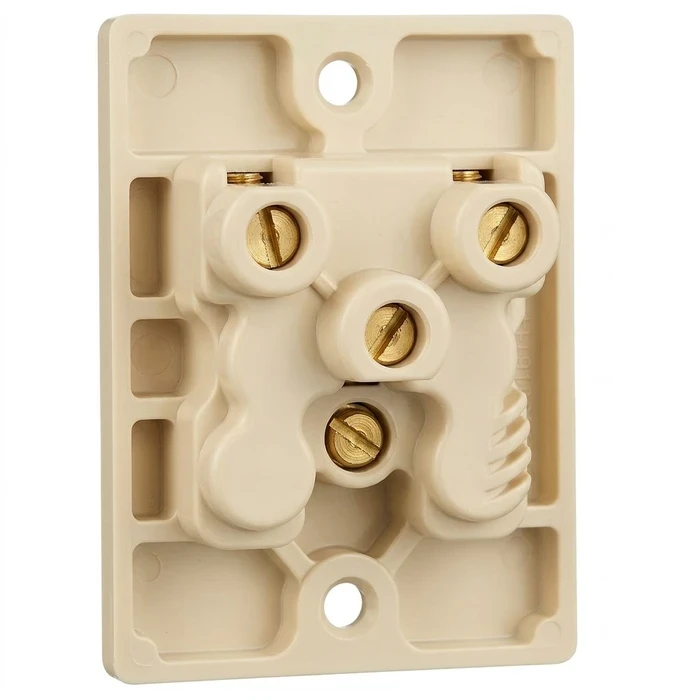 Anchor Penta Urea 6A 2-Pin Electrical Socket 240V | IP20 Finger-Safe Urea Backpiece Flush Wall Outlet in White (38332) & Ivory (50236)
