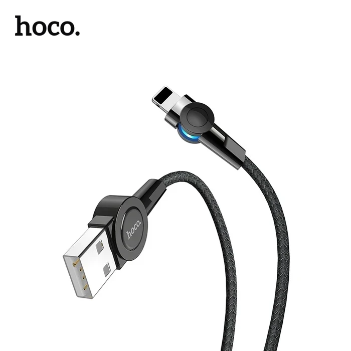 Hoco Magnetic Charging Cable | Rotatable 360-Degree Connectivity Logic | Zinc Alloy & Nylon Matrix | S8