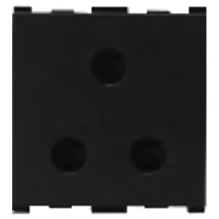 Anchor Roma Urban 66414B 25A 3-Pin Socket | Ultra-Heavy-Duty Power Logic | 2-Module Modular | Black Finish | Flame Retardant Shield