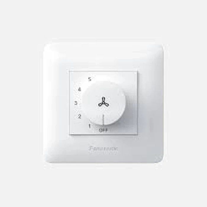 Panasonic WDBA4555-N 1-Gang 1-Device Fan Regulator | Hum-Free Multi-Step Logic | High-Impact Flame Retardant Polycarbonate