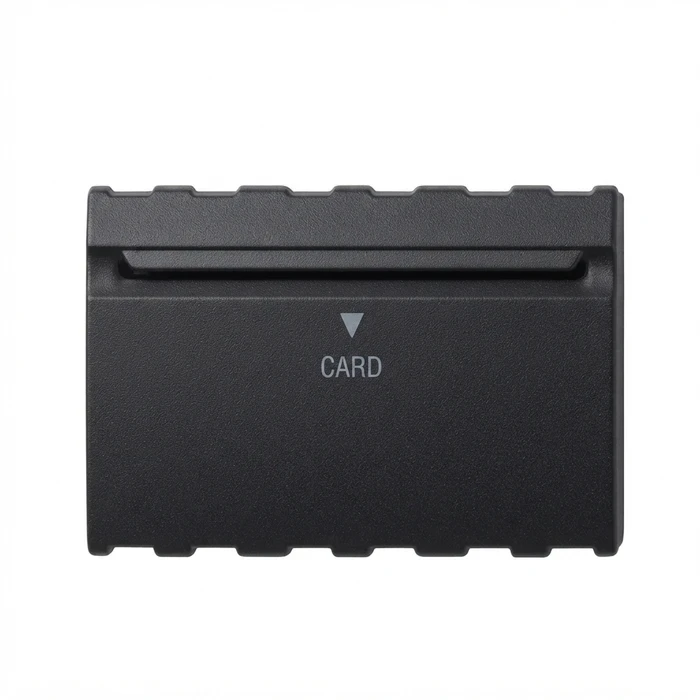 Anchor Roma Urban 3-Module (3M) 20A Electronic Keycard Unit with Acoustic Delay | In-Wall Master Energy-Saving Hotel Switch | 66701GB (Graphite Black)