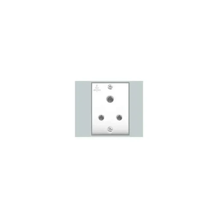 Anchor Penta PC 6A 3-Pin Electrical Socket 240V | ISI-Certified Flame-Retardant Polycarbonate Wall Power Outlet (White) | 14302