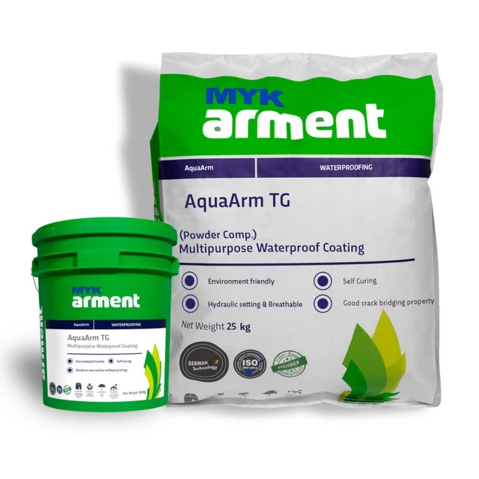 AquaArm TG Two-Component Cementitious Waterproof Coating | Flexible & Breathable Self-Curing Polymer Membrane for Terraces, Balconies & Bathrooms | AquaArm Series