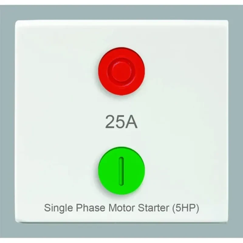 Anchor Penta Modular 2-Module (2M) 25A Single Phase Motor Starter Switch 240V | Heavy-Duty Push-Button Controller for Submersible Pumps & Heavy ACs | 65125 (White) & 65125B (Black)