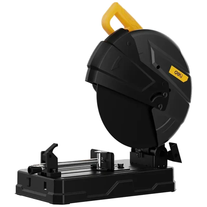 Deli Tools 2300W Heavy Duty Cut Off Saw | 355mm (14") Industrial Metal Chop Saw with Reinforced Chassis & External Replaceable Brushes | EDC730