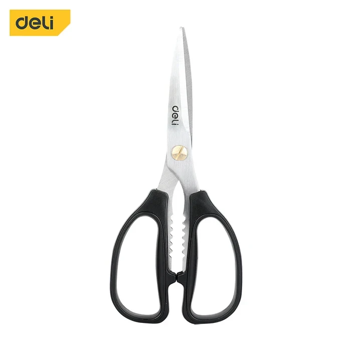 Deli 8 Inch / 195mm Professional Stainless Steel Scissors | High-Durability Rust-Proof Precise Utility Shears with Ergonomic Comfort Handle | EDL2613
