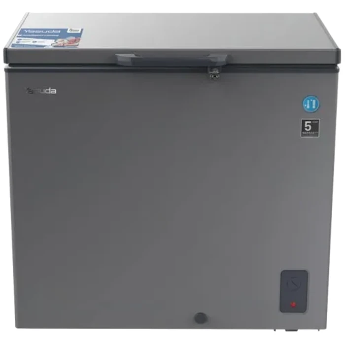 Yasuda 450L Hard Top Single Door Chest Deep Freezer | -25°C Sub-Zero Tropical Compressor Cooling | 70mm Thick Insulation Embossed Aluminum Inner Body | YS-DFA450