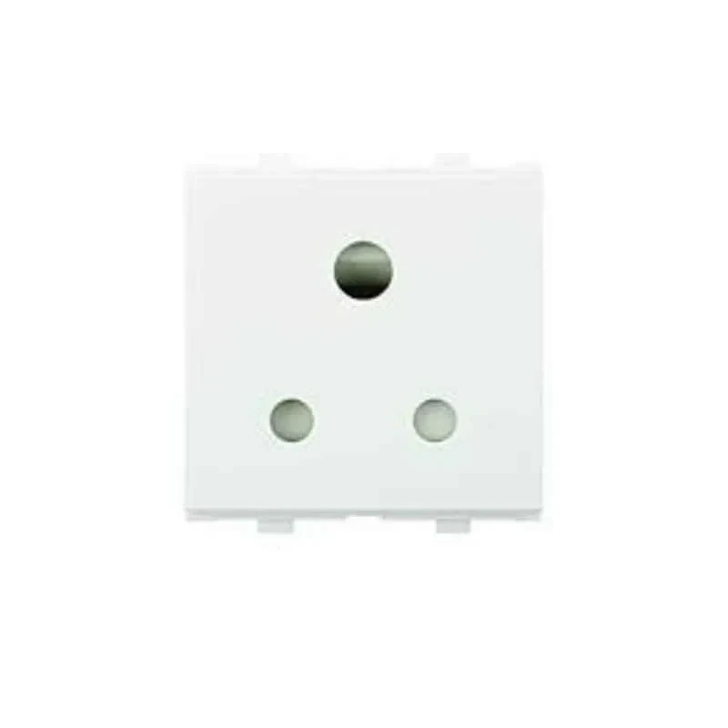 Anchor Penta Modular 6A 3-Pin Socket with Child Safety Shutter (2M, White & Black Options) | 240V ISI Grounded Wall Outlet for Appliances & Electronics | 65203 / 65203B