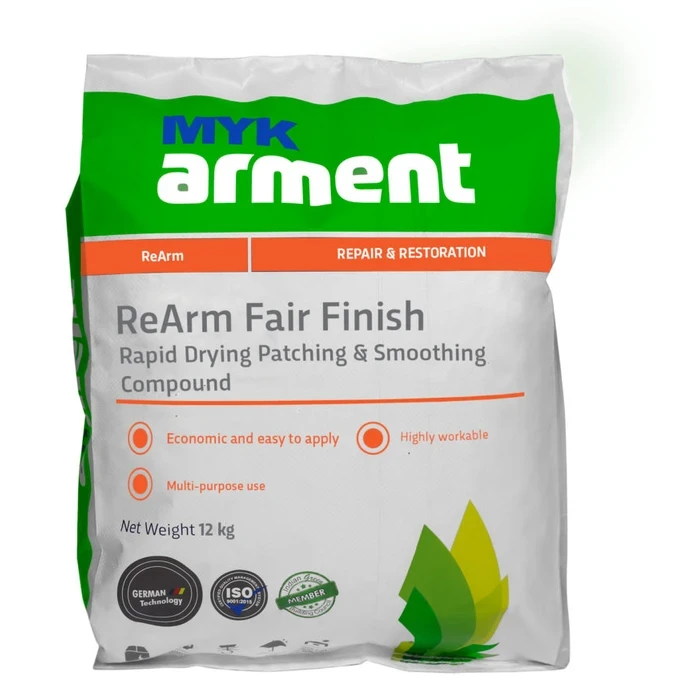 ReArm Fair Finish Professional Rapid-Drying Cementitious Patching & Smoothing Compound | Multi-Purpose Thin-Layer Skim Coat for Floors & Walls | 15kg