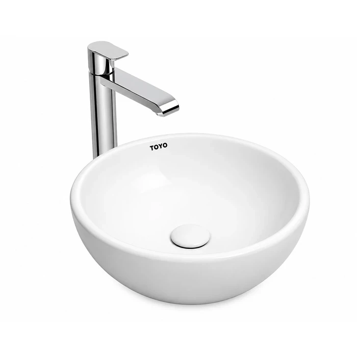 Toyo White Counter Top Basin 12" x 12" | Luxury Compact Square Table Top Wash Basin | Premium Vitreous China Ceramic Small Powder Room Vanity Sink | 300x300x130mm | TOYO-24193