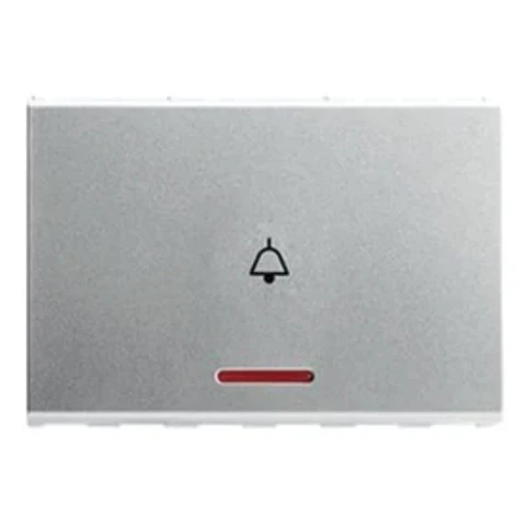 Anchor Roma 10A Bell Push Extra-Wide Modular Switch with Indicator (3M) | Illuminated 240V Large Rocker Momentary Doorbell Button for Homes & Offices | 66333S