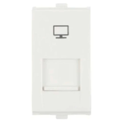 Anchor Penta Modular 1-Module (1M) RJ45 Cat 6 Computer Data Jack 250MHz | High-Speed Gigabit In-Wall Ethernet LAN Network Socket | 65622 (White) & 65622B (Black)