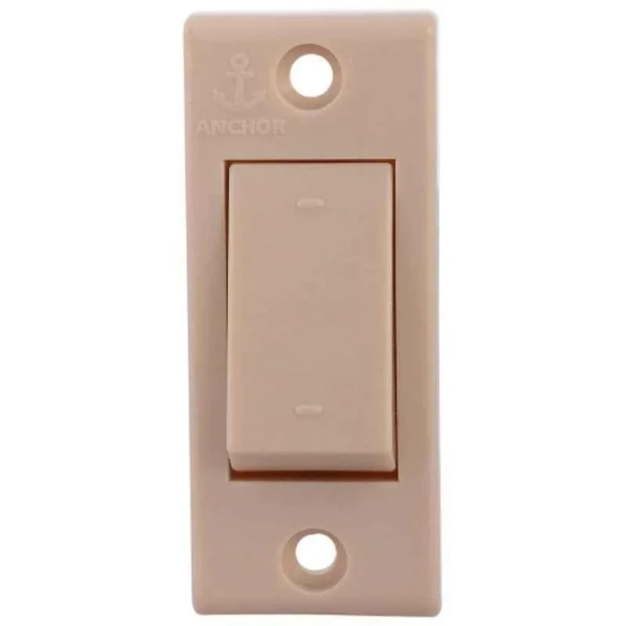 Anchor Penta Urea Cherry 6A 2-Way Electrical Wall Switch 240V | ISI-Certified Flame-Retardant Thermoset Dual-Control Light Switch (Ivory) | 50155