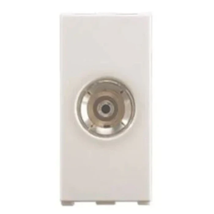 Anchor Roma 66602 TV Socket Outlet | High-Frequency Coaxial Logic | 1-Module Modular | Flame Retardant Polycarbonate Shield