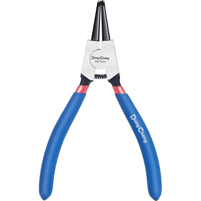 Dongcheng 7" Heavy Duty External Bent Circlip Pliers (175mm) | Forged High-Carbon Steel Snap Ring Expansion & Shaft Maintenance Tool with Anti-Rust Black Oxide Finish | DG Series