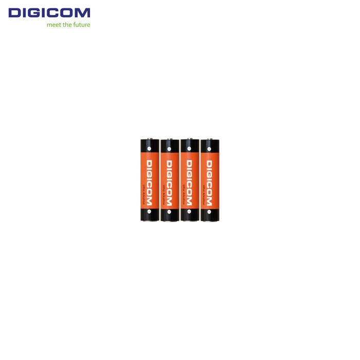 Digicom AA Ultra Alkaline Batteries LR6-4S | Long Lasting Power Logic | Leak Resistant & Trusted Energy System | 4 Pcs Shrink Pack