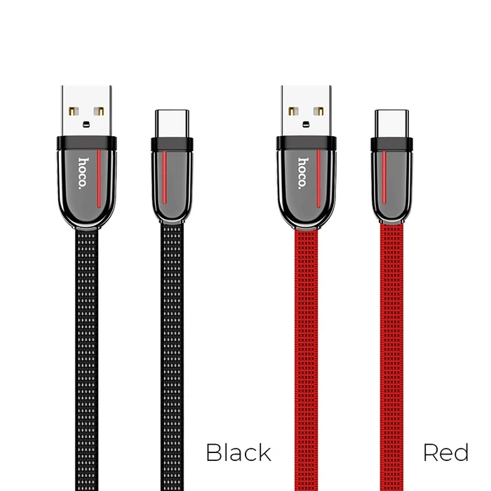 Hoco Grand Charging Cable | Type-C Connectivity Logic | Zinc Alloy & Fabric Weaving Matrix | U74