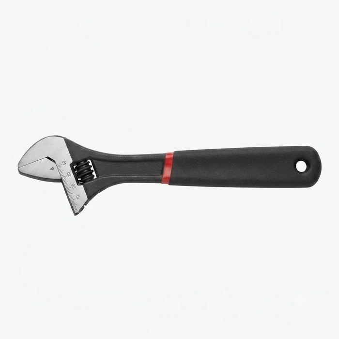 BAUM Heavy-Duty Chrome Vanadium Adjustable Wrench with Ergonomic Cushion Grip Handle | Extra-Wide Capacity Jaws & Full Body Hardened Steel | Model ART 261D (Sizes 4" to 15")