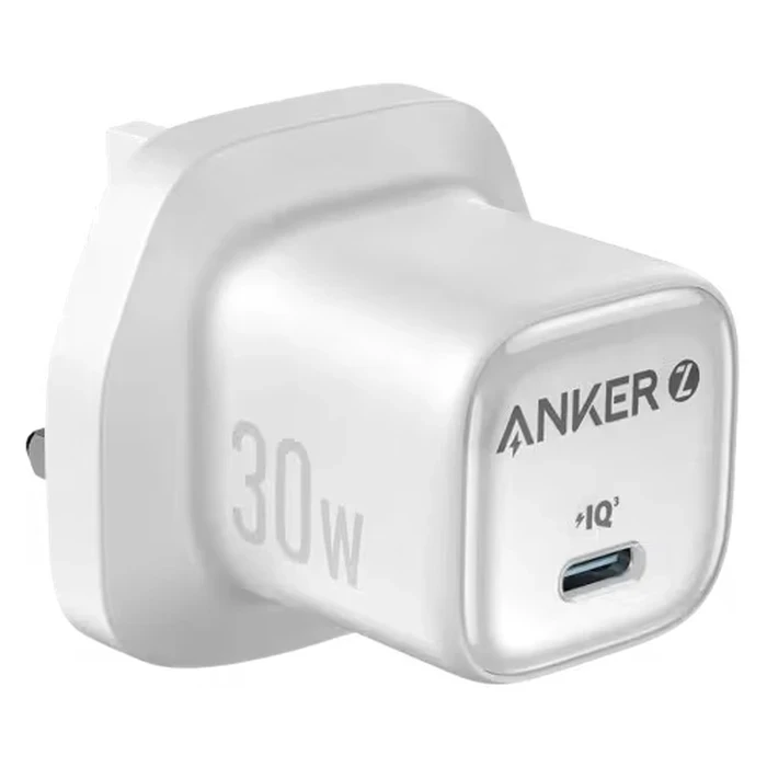 Anker Zolo 30W GaN II USB-C Fast Wall Charger (PD 3.0 / PPS) | Ultra-Compact Power Adapter for B2B / Regional Outlets in Minimalist White
