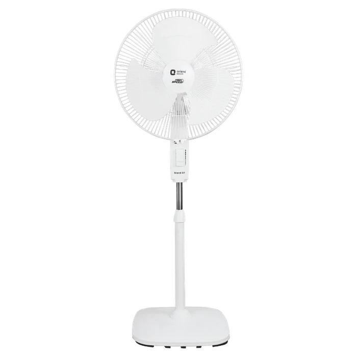 Orient Pedestal Fan | 400mm Sweep Size High-Velocity 100CMM Air Delivery | 110W Energy-Efficient Motor Stand Fan | Signal White | Stand 37