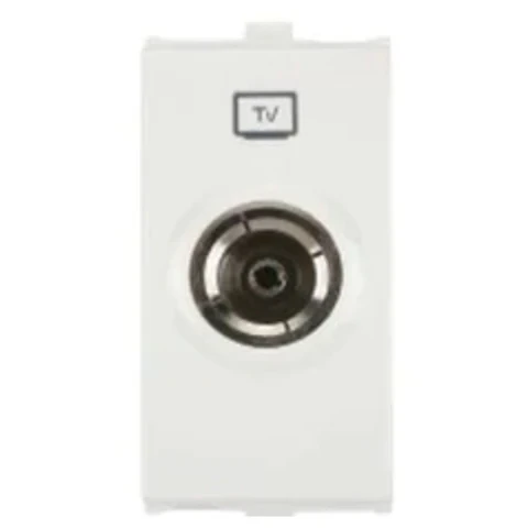 Anchor Penta Modular 1-Module (1M) Coaxial TV Socket Outlet | In-Wall RG6 & RG59 Antenna Wall Port | 65502 (White) & 65502B (Black)