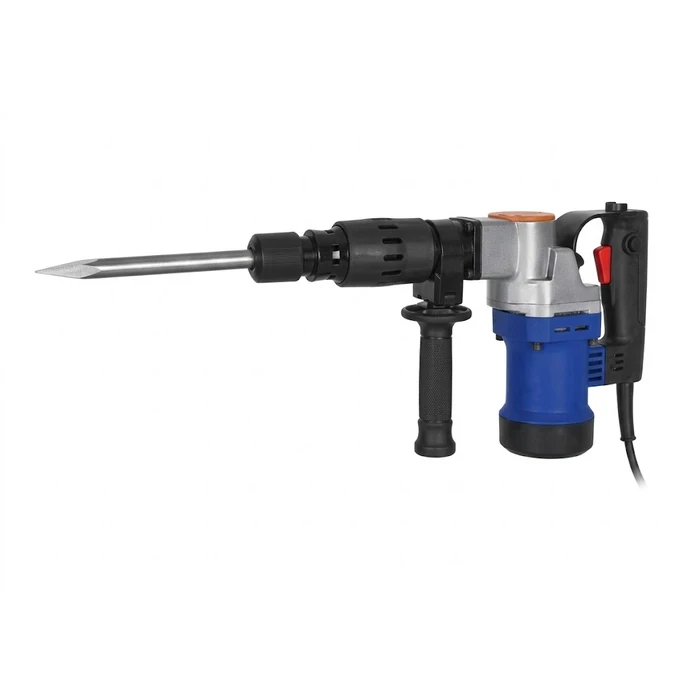 BLACKCAT 1300W 5kg Demolition Hammer 18J 3900 BPM | Heavy-Duty 17mm SDS-HEX Concrete Breaker & Chipping Machine with Point & Flat Chisels | INDH0810