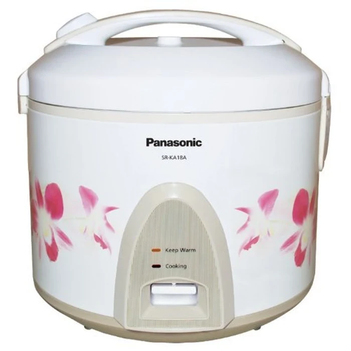 Panasonic 1.8L Automatic Electric Jar Cooker with Wrap-Around Side Heater | Premium Metal Body with Warmer & Steaming Function | Model SR-KA18AR