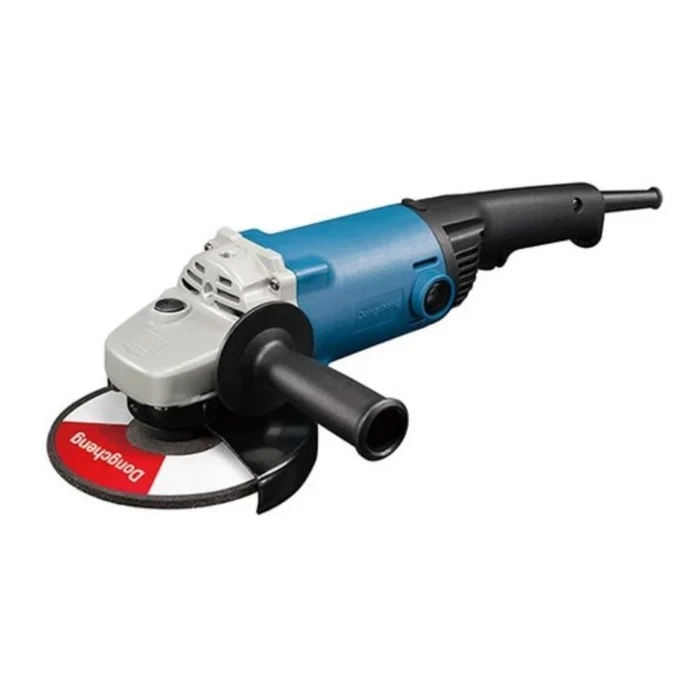 Dongcheng 5" Heavy Duty Electric Angle Grinder 1200W | 11,800 RPM High-Power Metal Cutting & Surface Grinding Station with Spindle Lock | DSM02-125B