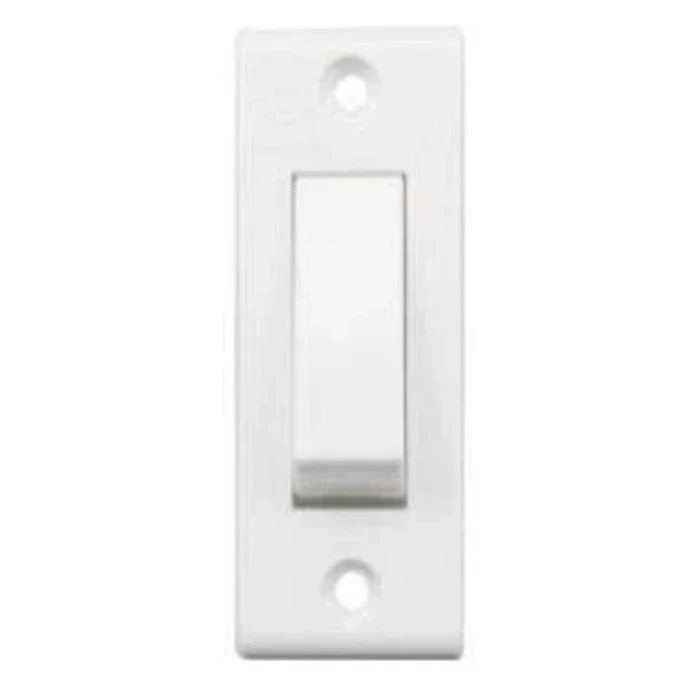 Anchor Penta Urea Deluxe 6A 1-Way Electrical Wall Switch 240V | ISI-Certified IP20 Finger-Safe Thermoset Urea Lighting Switch (White) | 38058