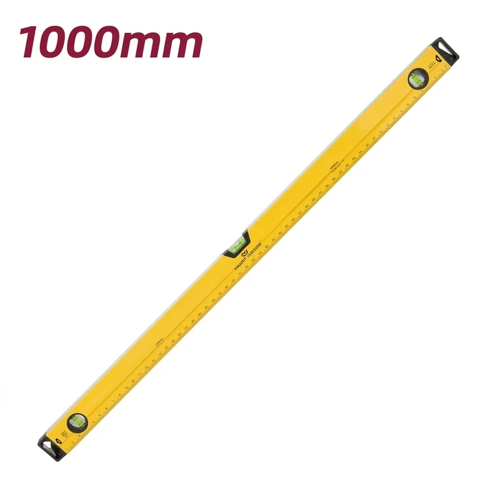 Deli 100cm (1 Meter) Professional Magnetic Aluminum Spirit Level | Heavy-Duty 3-Bubble Spirit Ruler with 1mm/m Precision & Strong Magnet Base | EDL7001000B