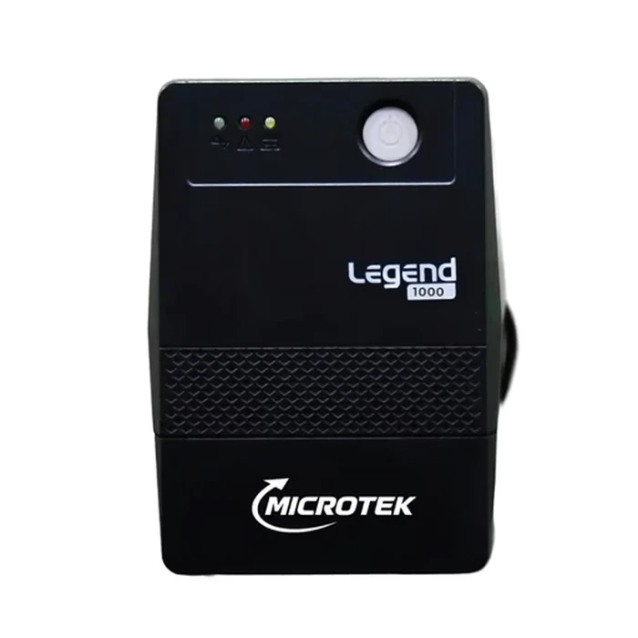 Microtek Line Interactive UPS 1000VA/600W | Microprocessor Control with Boost & Buck AVR Voltage Stabilization & Auto Restart | Desktop Multi-Computer Power Backup | Legend 1000